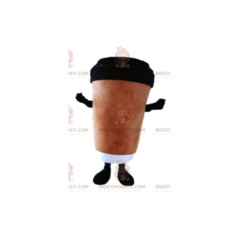 Costume de mascotte BIGGYMONKEY™ de gobelet de café. Costume de