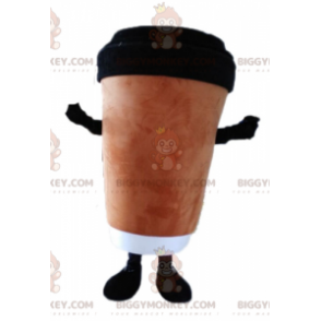 Costume de mascotte BIGGYMONKEY™ de gobelet de café. Costume de