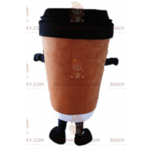 Costume de mascotte BIGGYMONKEY™ de gobelet de café. Costume de