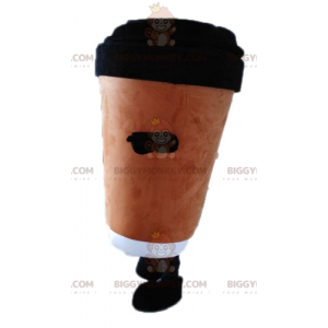 Στολή μασκότ BIGGYMONKEY™ Coffee Cup. Στολή μασκότ με ζεστό