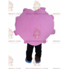 BIGGYMONKEY™ costume da mascotte promozionale rosa e nero.