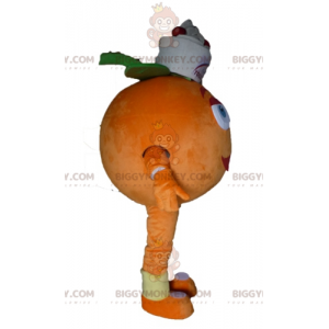 Costume da mascotte gigante arancione BIGGYMONKEY™. Costume da