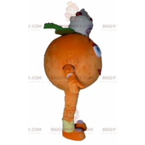 Fantasia de mascote gigante laranja BIGGYMONKEY™. Fantasia de