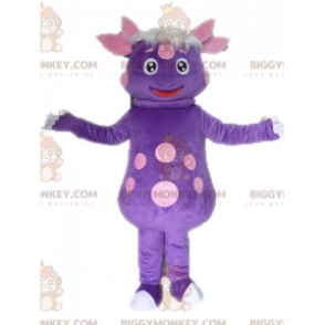 Pilkkudinosauruksen BIGGYMONKEY™ maskottiasu. Purple Creature