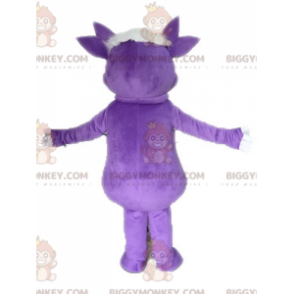 Polka Dot Dinosaur BIGGYMONKEY™ Mascot Costume. Purple Creature