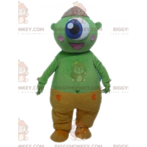 Costume mascotte BIGGYMONKEY™ alieno verde. Costume mascotte