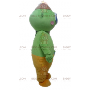Groen Alien BIGGYMONKEY™-mascottekostuum. Groene Cyclops