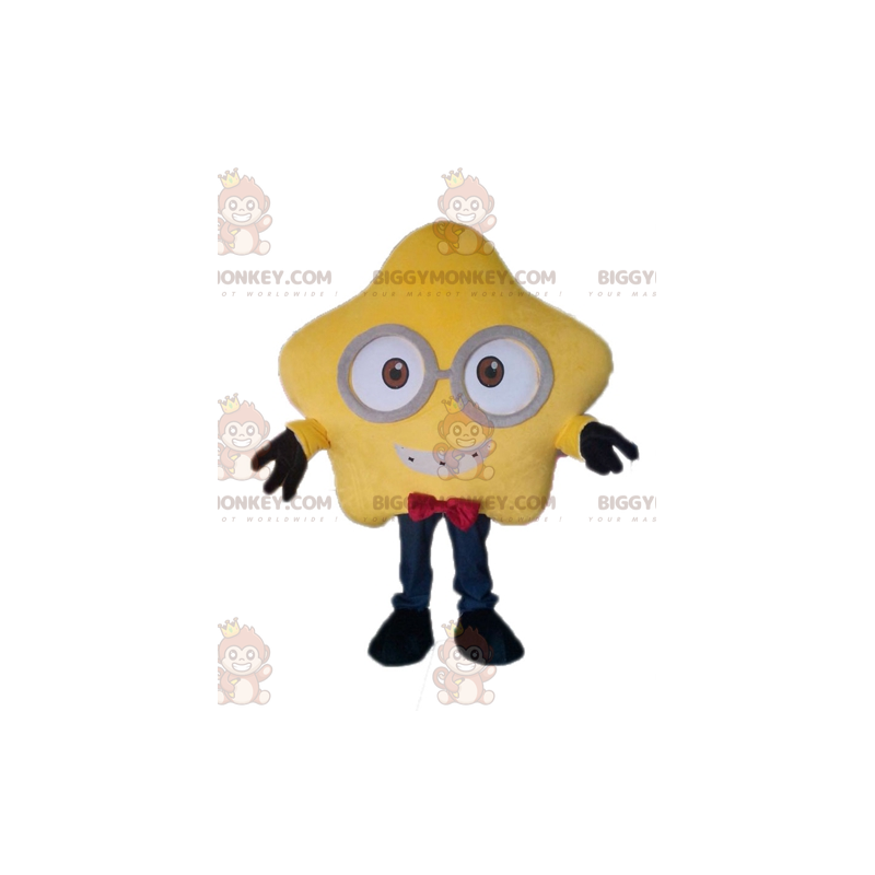 Costume de mascotte BIGGYMONKEY™ d'étoile jaune géante avec des