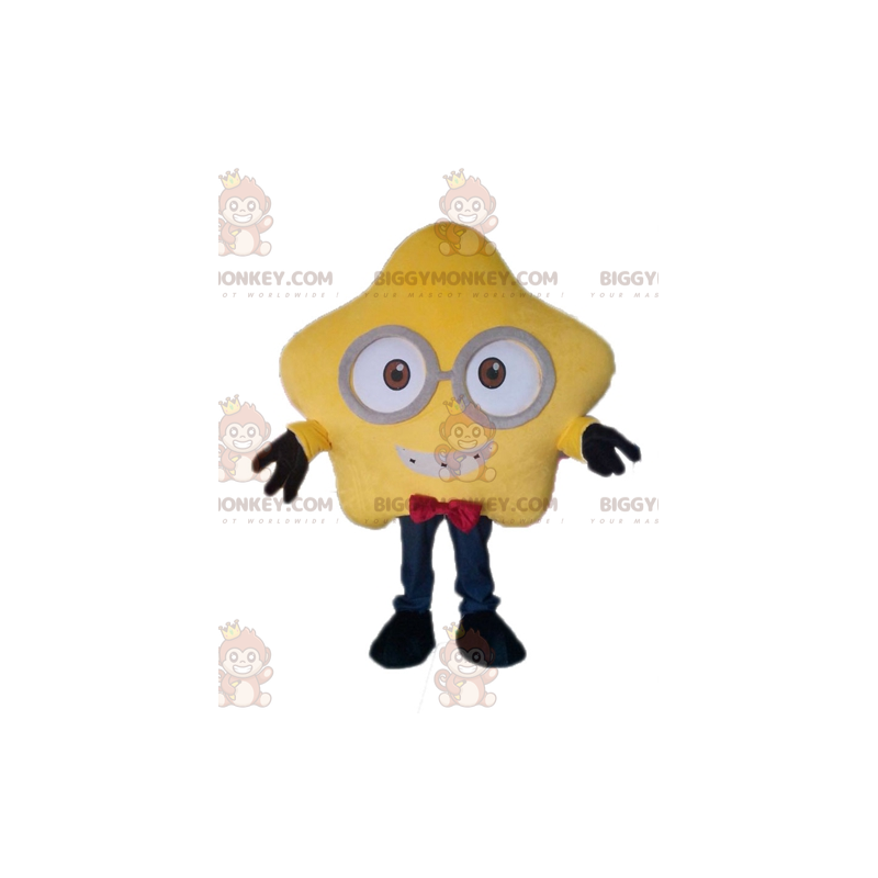 Giant Yellow Star BIGGYMONKEY™ maskottiasu lasilla -