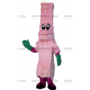 Costume da mascotte BIGGYMONKEY™ dinosauro rosa. Costume da