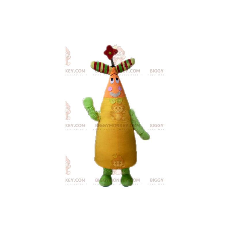 Colorful and Floral Character BIGGYMONKEY™ Mascot Costume -