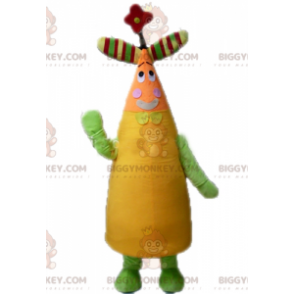 Colorful and Floral Character BIGGYMONKEY™ Mascot Costume –