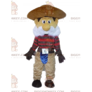 Disfraz de mascota BIGGYMONKEY™ de vaquero bigotudo con vestido