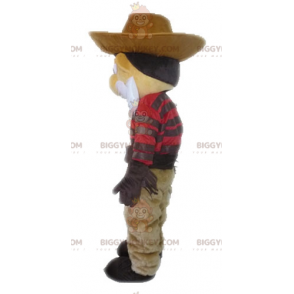 Mustachioed Cowboy BIGGYMONKEY™ Maskottchen-Kostüm in