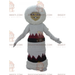 BIGGYMONKEY™ Eskimo-mascottekostuum in badjas. Indiaas