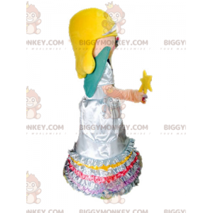 Blond Fairy BIGGYMONKEY™ maskotkostume. Prinsesse BIGGYMONKEY™