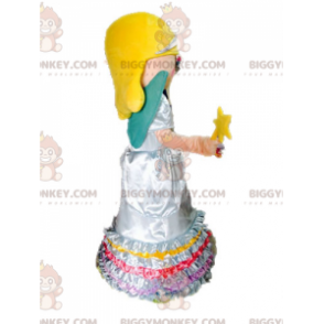 Blond Fairy BIGGYMONKEY™ maskotkostume. Prinsesse BIGGYMONKEY™