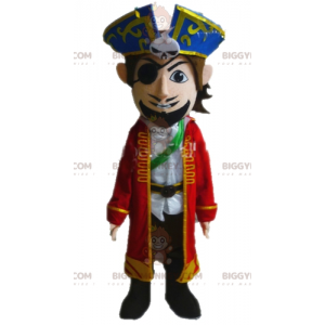 BIGGYMONKEY™ maskotkostume af pirat i kostume. Kaptajn