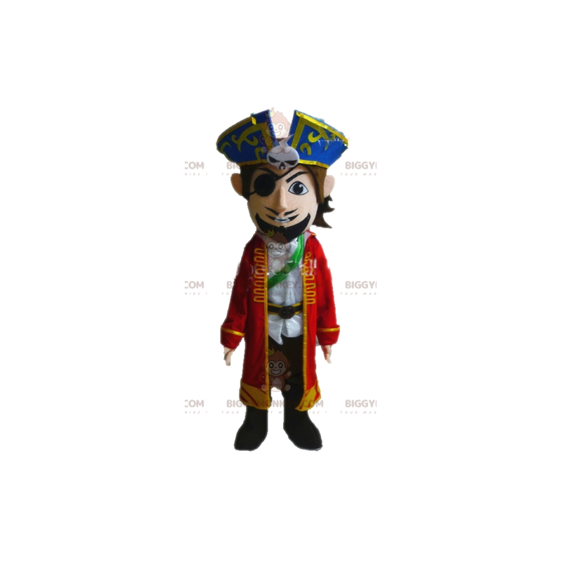 BIGGYMONKEY™ mascot costume of pirate in costume. Captain