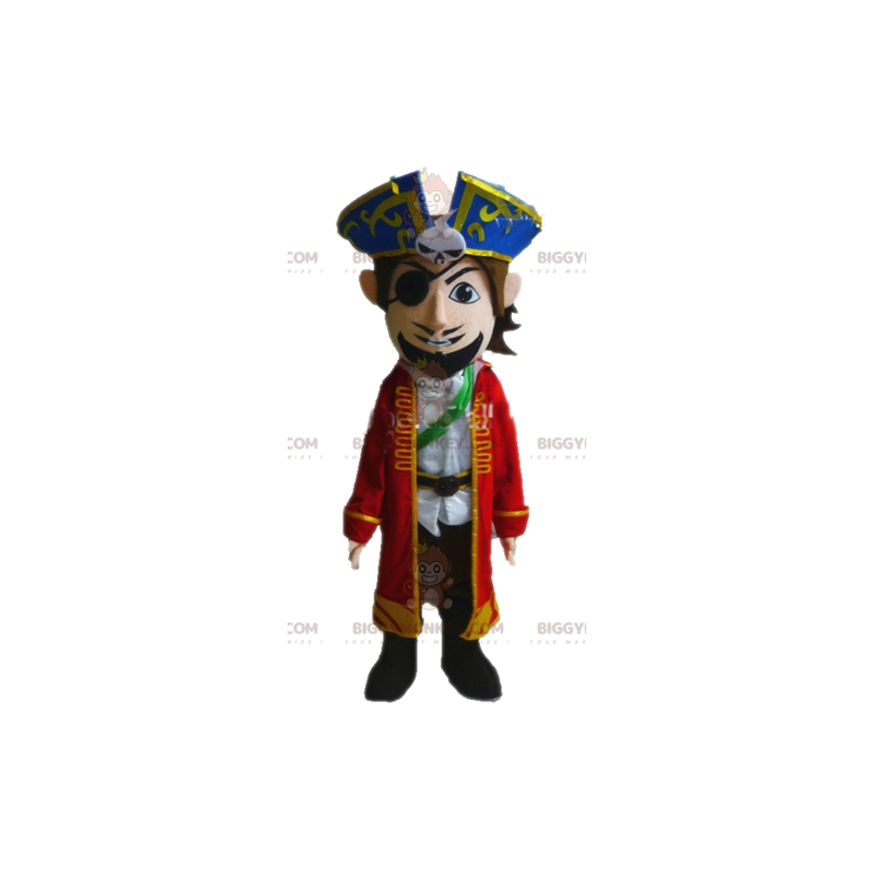 BIGGYMONKEY™ mascottekostuum van piraat in kostuum. Captain