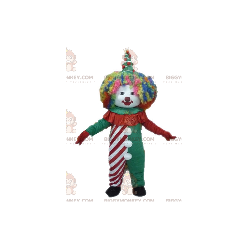 Colorful Clown BIGGYMONKEY™ Mascot Costume. Circus BIGGYMONKEY™