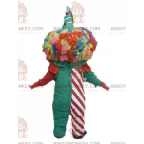 Costume de mascotte BIGGYMONKEY™ de clown coloré. Costume de