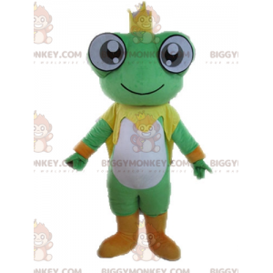 Costume de mascotte BIGGYMONKEY™ de grenouille géante. Costume