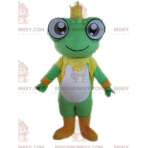 Costume da mascotte della rana gigante BIGGYMONKEY™. Costume da