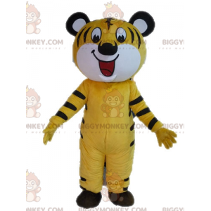 Kostium maskotki Żółto-Czarnego Tygrysa BIGGYMONKEY™. Kostium