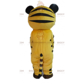 Costume mascotte BIGGYMONKEY™ tigre gialla e nera. Costume da