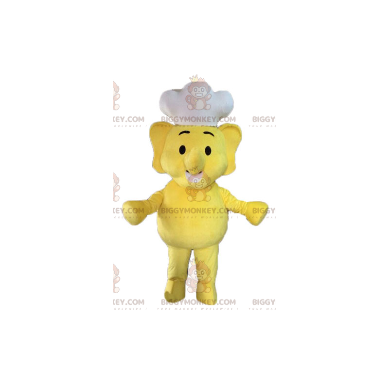 Yellow Elephant BIGGYMONKEY™ Mascot Costume. Cook BIGGYMONKEY™