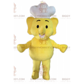 Yellow Elephant BIGGYMONKEY™ Mascot Costume. Cook BIGGYMONKEY™