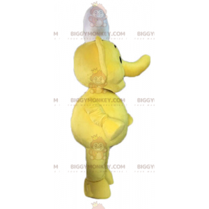 Gelber Elefant BIGGYMONKEY™ Maskottchenkostüm. Cook