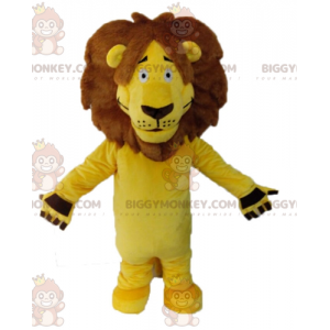 Στολή μασκότ Giant Yellow Lion BIGGYMONKEY™. Στολή μασκότ