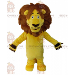 Giant Yellow Lion BIGGYMONKEY™ Maskotdräkt. Feline BIGGYMONKEY™