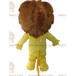 Jättiläinen keltainen leijona BIGGYMONKEY™ maskottiasu. Kissan