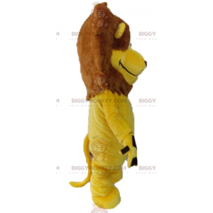 Costume da mascotte gigante giallo leone BIGGYMONKEY™. Costume