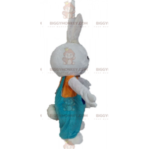 Plysch Bunny BIGGYMONKEY™ maskotdräkt med overall - BiggyMonkey