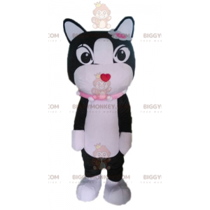 Black and White Cat BIGGYMONKEY™ Mascot Costume. Kitten