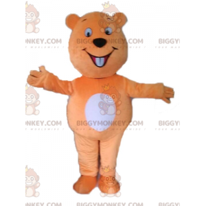 Giant Orange and White Beaver BIGGYMONKEY™ Mascot Costume –