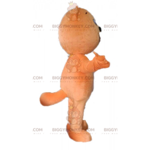 Costume de mascotte BIGGYMONKEY™ de castor orange et blanc