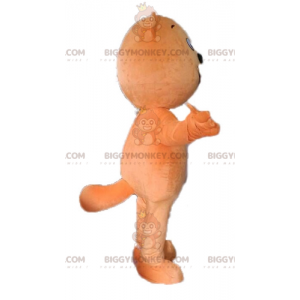 Riesiges orange-weißes Biber-BIGGYMONKEY™-Maskottchen-Kostüm -