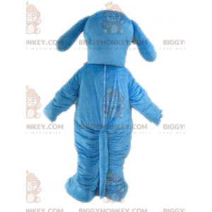 Blå og hvid hund BIGGYMONKEY™ maskot kostume. Blue Animal