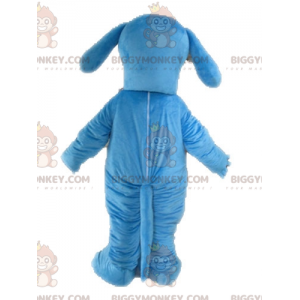 Costume de mascotte BIGGYMONKEY™ de chien bleu et blanc.