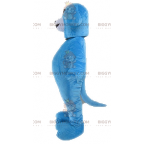 Disfraz de mascota de perro azul y blanco BIGGYMONKEY™. Disfraz