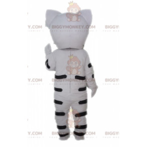 BIGGYMONKEY™ costume mascotte lince leopardata bianca. Costume