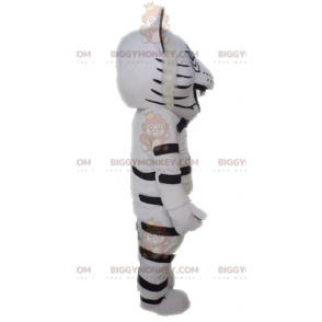 Costume de mascotte BIGGYMONKEY™ de lynx de léopard blanc.