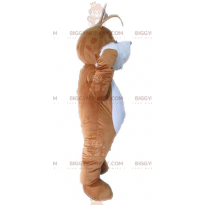 Soft and Cute Brown and White Rabbit BIGGYMONKEY™ Mascot