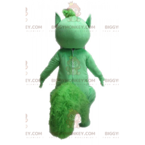 Costume de mascotte BIGGYMONKEY™ d'écureuil vert et blanc géant