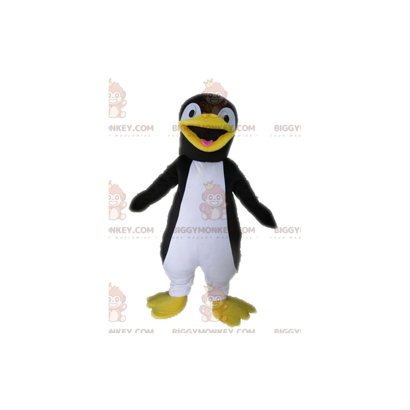 Obří kostým černožlutého a bílého tučňáka BIGGYMONKEY™ maskota